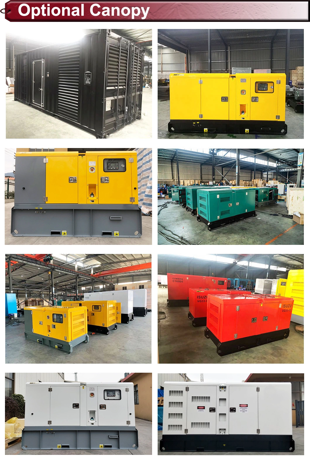 50kVA 40kw Super Silent Diesel Engine Electric Power Generator Set Price List